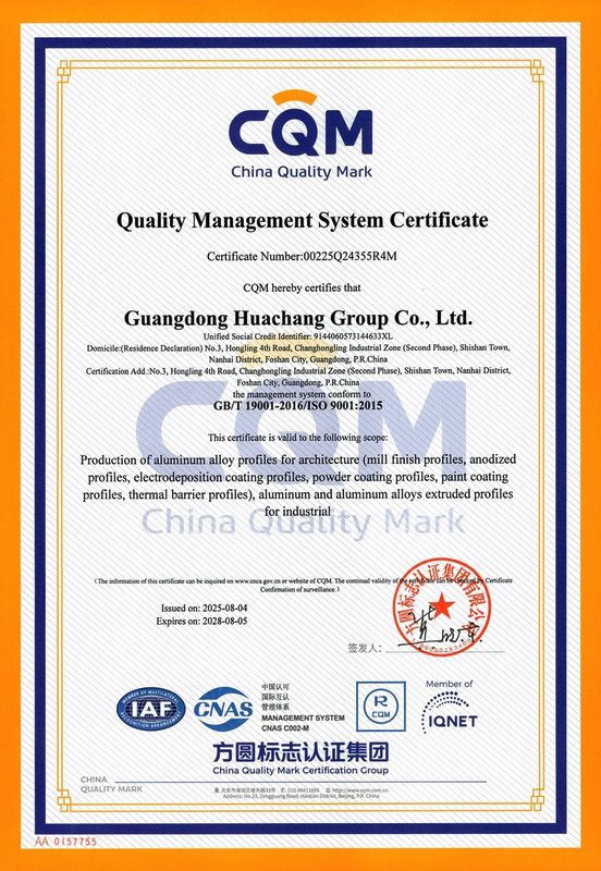 Quality Management System Certificate